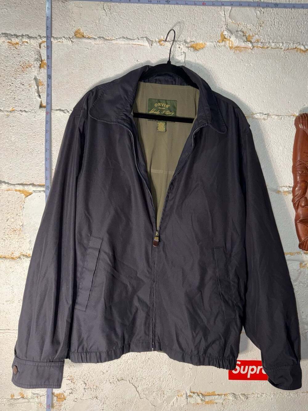 Orvis Weatherbreaker Windbreaker Jacket Navy Blue Size XL - Picture 3 of 7